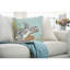 Housse de coussin Frontporch intérieur / extérieur gris / orange / vert