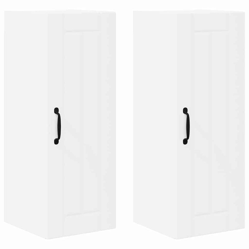 Vidaxl Kitchen Cabinet With Shelf 2 Pcs Concrete Grey 30 X 31 X 80 Cm, White