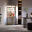 Corner Display Cabinet with Human Body Sensor RGB Lights, Wine Cabinet Liquor Stand with Glass Holder-1576863190