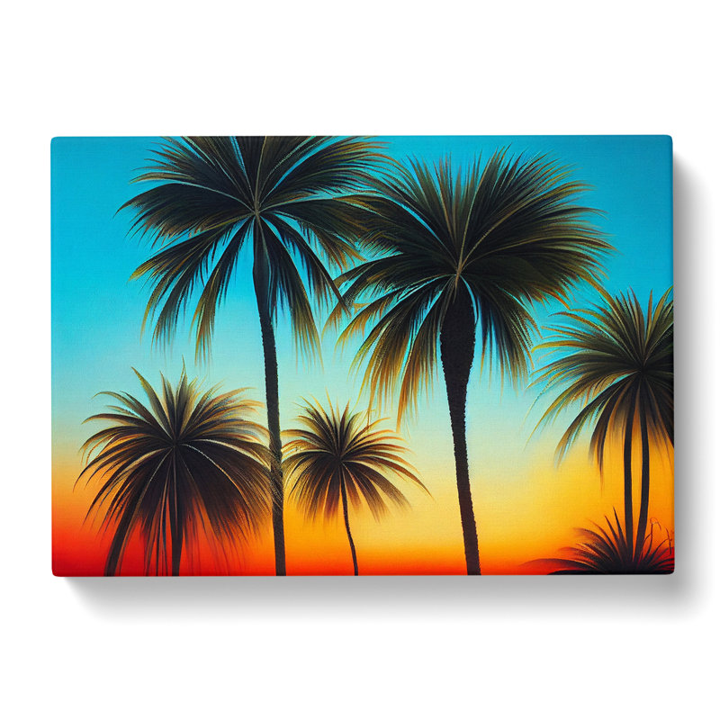 Palm Tree Sunset Vol.4 - Wrapped Canvas, 50cm H x 76cm W x 3cm D