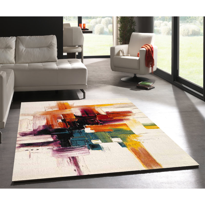 Steverson Abstract Area Rug, Rectangular 160cm x 230cm