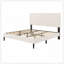 Structure de grand lit, lit plateforme tapissier en velours avec tête de lit réglable en hauteur, structure robuste et lattes, conception silencieuse, compatible avec les matelas sans ressorts, facile à assembler, beige-287477025-287477027