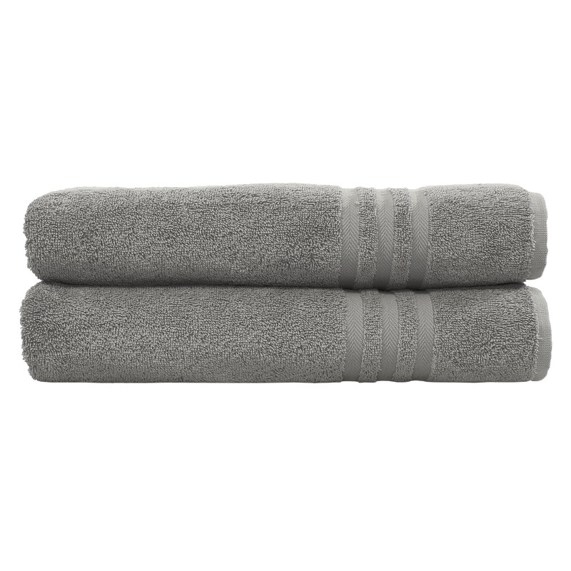 Denzi Midweight Bath Towel, Dark Gray