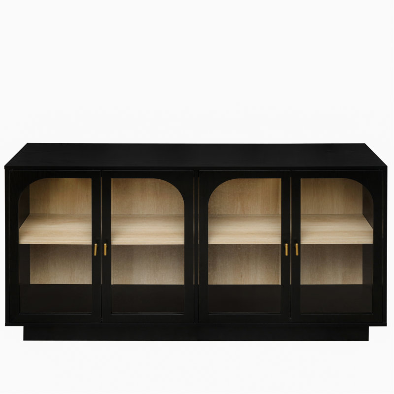Armoire de rangement avec porte en acrylique pour le salon, la salle à manger et le bureau