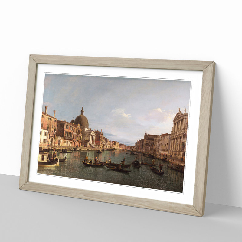 The Grand Canal in Venice by Giovanni Canaletto - Picture Frame Painting, Oak, 27cm H x 36cm W x 2cm D