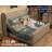 DuJuan 50.8"H Adjustable King Bed with Nailhead Trim Wingback & Deep Button Tufted Headboard, Cream-1226737306-1226737308