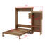 Grand lit escamotable avec persiennes et plusieurs tablettes de rangement-230653119