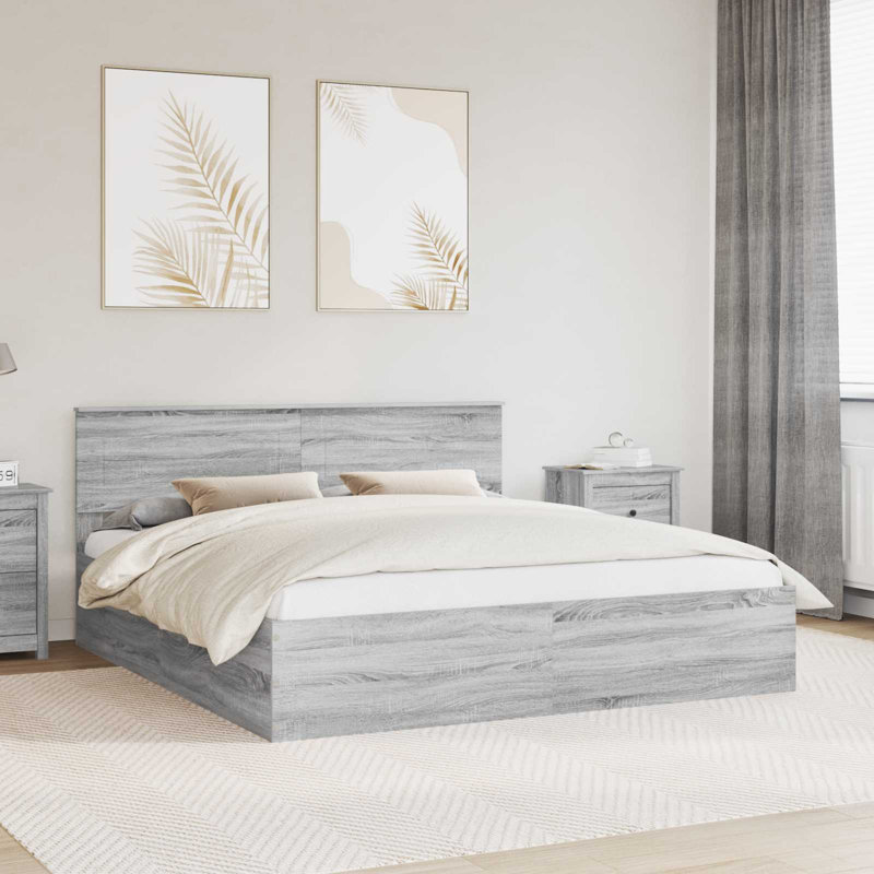 Bed Frame, Super King (6'), Grey Sonoma