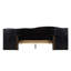 Queen Bed With Attractive Live-edge Headboard And Built-in Nightstand Units Platform Curved Nightstands