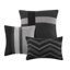 Édredon noir 7 pièces, grand - tissu lavable à la machine, noir, fabrication en tissu-125963340-125963343