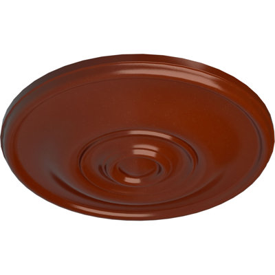 Endurathane Jefferson Ceiling Medallion, 11 3/4"OD x 3/8"P (Fits Canopies up to 2 7/8"), Hand-Painted Firebrick Finish