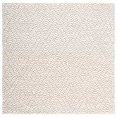 Elle Ivory Hand-Woven Geometric Rug