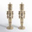 Hartwin 2-Piece Set Metallic Decorative Nutcracker Figurines-373694194-373694193