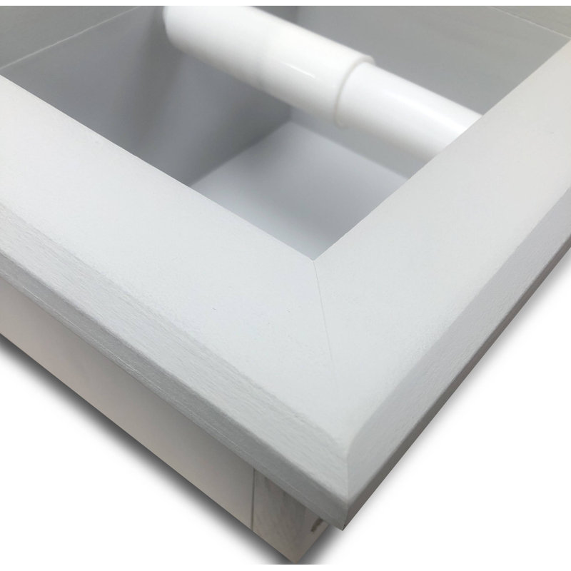 Porte-papier hygiénique encastré Tracy, Gris clair