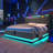 Twin size Upholstered bed, 360 surround LED function, Buttons/Apps/Remote Control, hydraulic storage bed with USB Type-C charging, Gray,Linen (Without mattress)-106569093-106569098