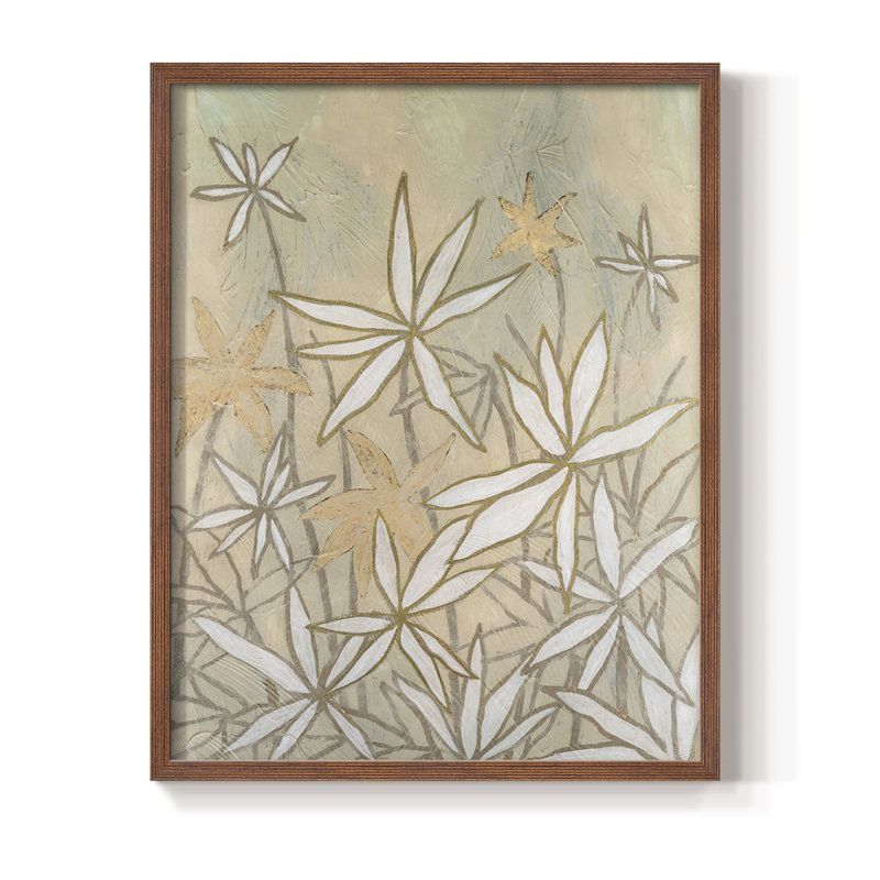 Impression encadrée «Starburst Bloom I» en bois massif, Brun, H 20 po x l 16 po