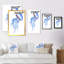 Adorable méduse bleue - reproduction sur toile-1132946271-1132946270