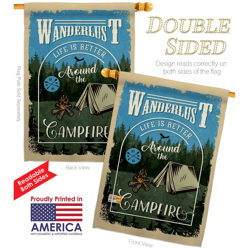 Double Sided Polyester Flag Set, 40" H x 28" W