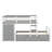 Space-Saving Twin Over Twin Loft Bunk Bed With Integrated Drawers And Sturdy Ladder-487486568