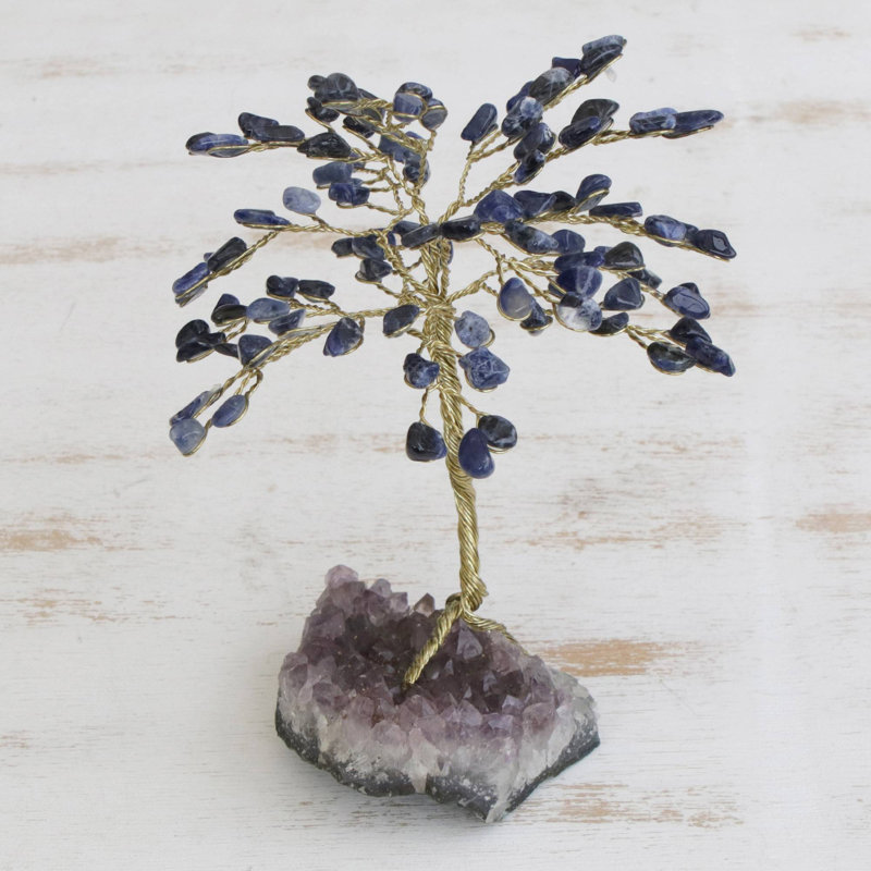 Andinoh 6.25'' Faux Flowering Tree in Stone Freestanding