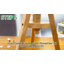 Tabouret de comptoir pivotant en bois dur massif de 18,9 à 25,2 po Hiltrun-620503051