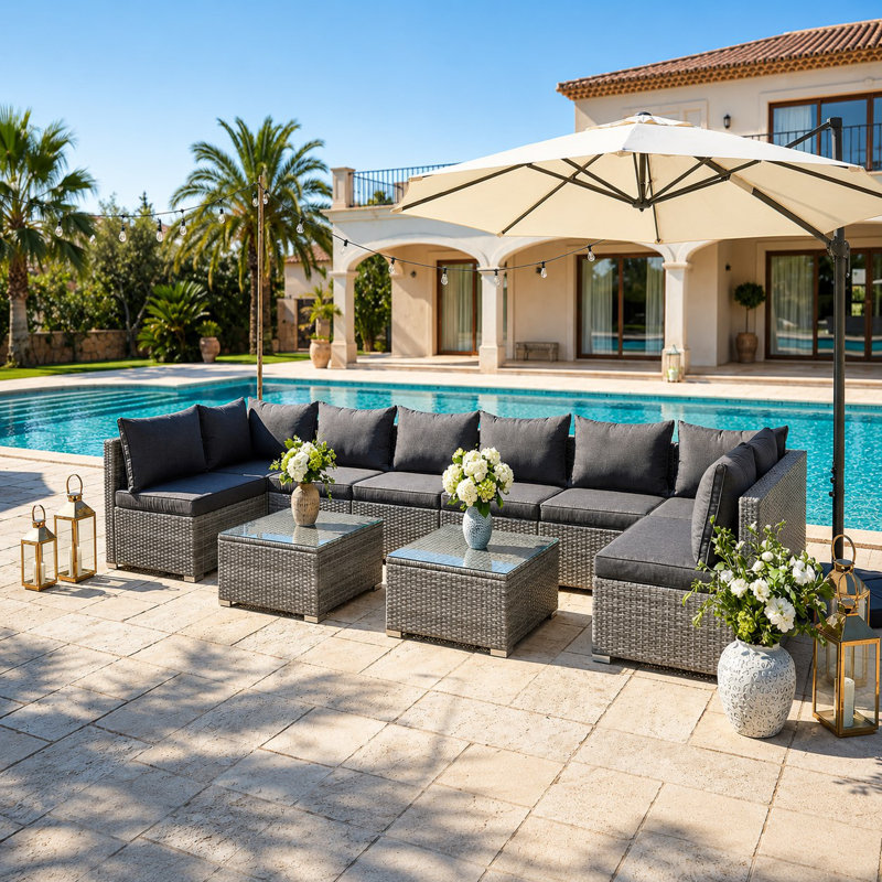 Cannes Modular 8 Seater Garden Lounge Set