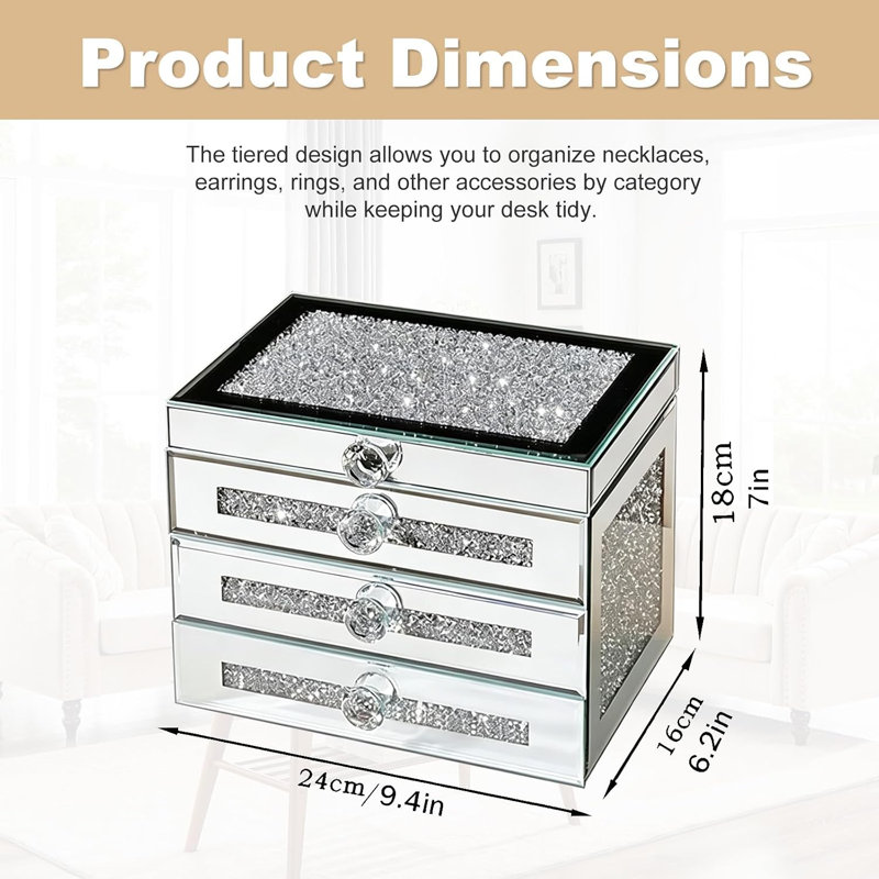 Jewellery Box Glass Jewellery Box +