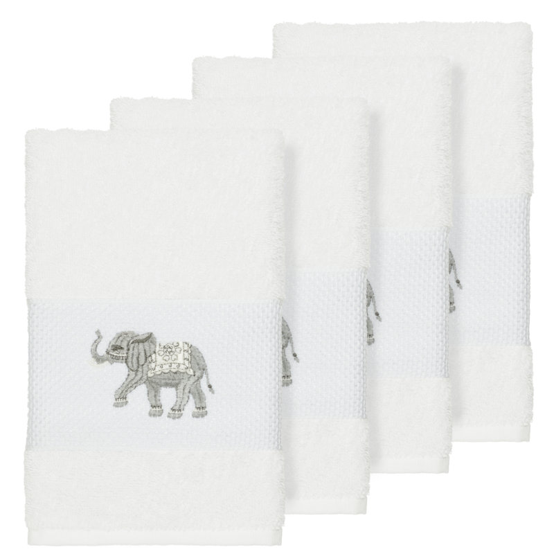 Débarbouillette en coton Quinn, Blanc