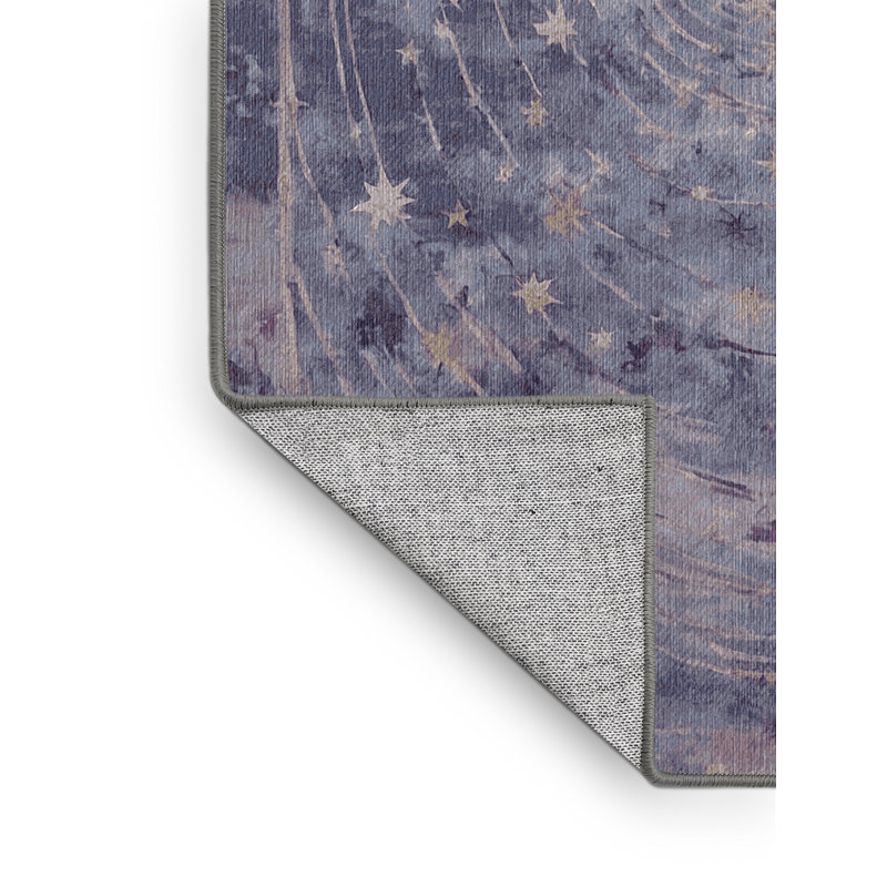 Tapis mauve lavable à la machine, Rectangle de 5 pi x 8 pi