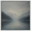 «Foggy Lake and Pine Forest Reflection Scene», reproduction d'art sur toile encadrée-498066971-498066975