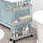 Slim Rolling Storage Cart, 3 Tier Storage Organizer Utility Cart Mobile Shelving Unit-1500619016