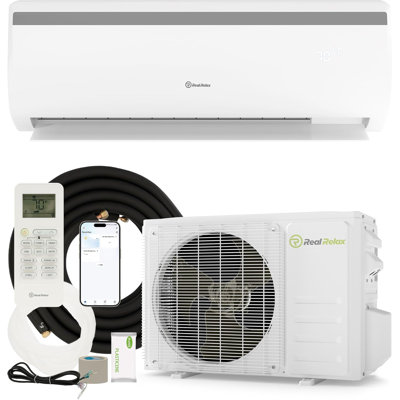 24000btu Mini Split Heat Pump, 21 Seer2 208-230v Wifi Alexa, 2 Ton, 1500 Sq.ft, R454b Pre-charged With Installation Kit