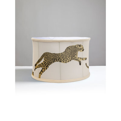 Leaping Cheetah Drum Lamp Shade