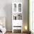 Multi-Function Desk Cabinet Fold-Out Convertible Writing Table With Shelves And Drawer-1277665089