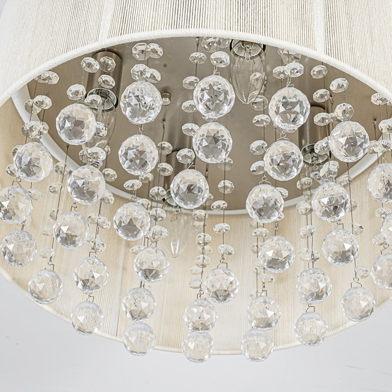 Hassler 4-Light Crystal Flush Mount Ceiling Light