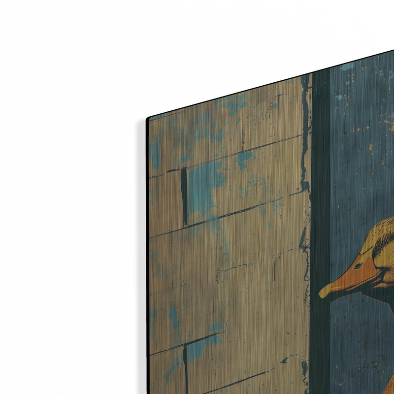 «The Duck» par Andreas Magnusson, art mural en métal, H 12 po x l 12 po