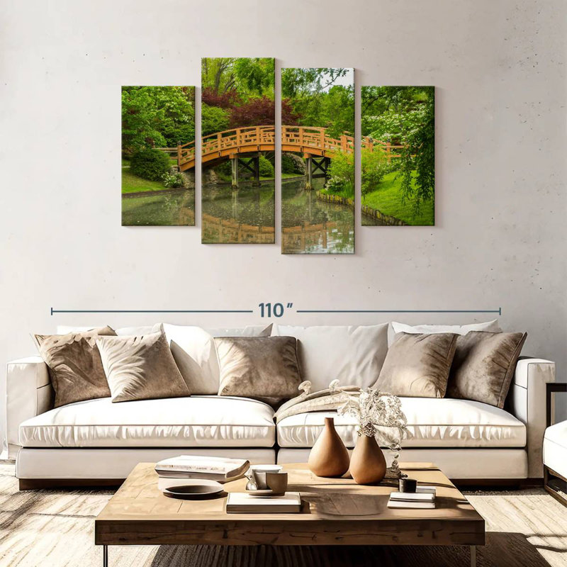 Pont de jardin japonais Sireci, H 48 po x l 75 po