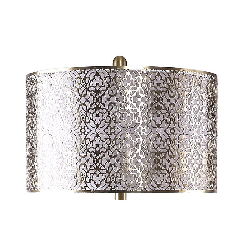 Lampe sur pied 63 po Poyner, Plaqué or, Plaqué or