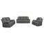 Ensemble de canapé rembourré 3 pièces Balinda gris foncé