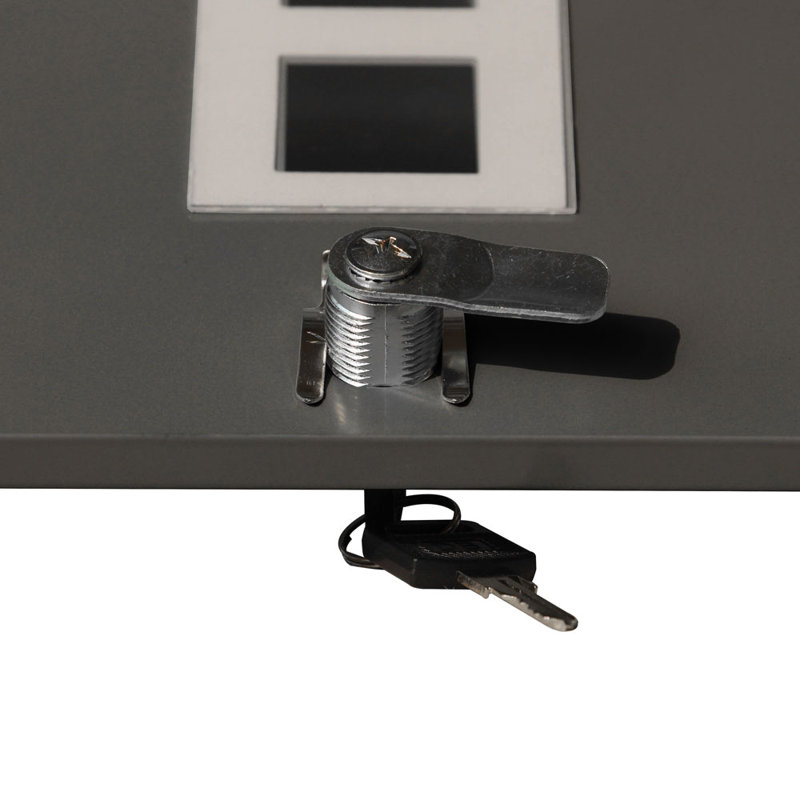 Strohl Metal Wall Mounted Letter Box, Black