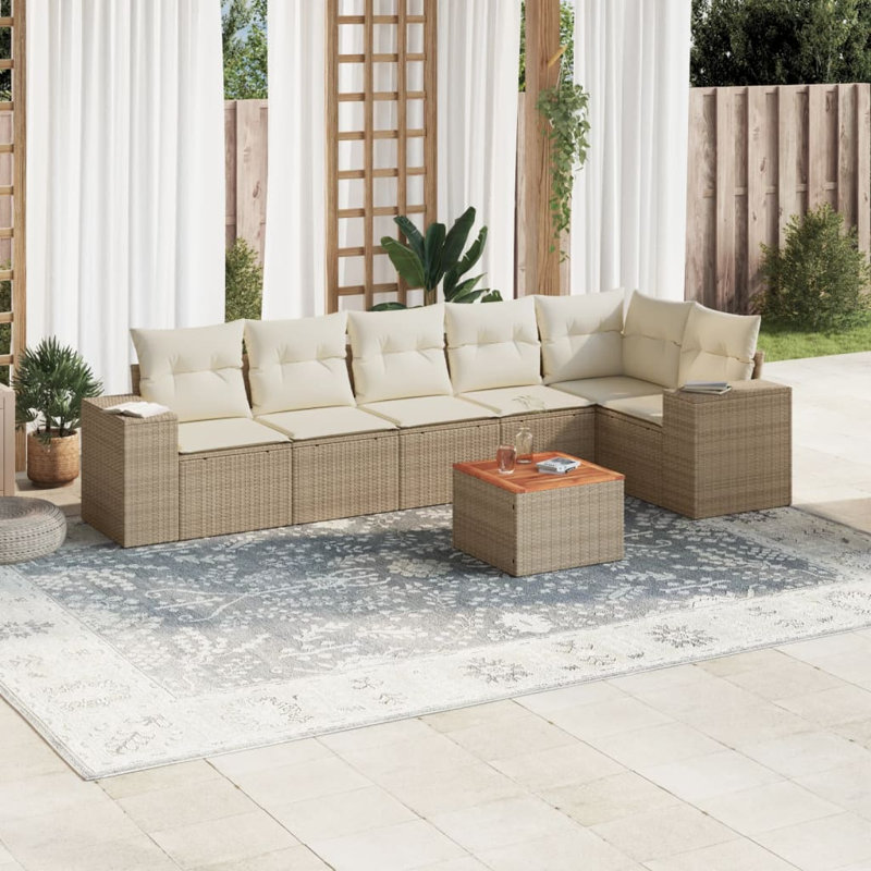 Ensemble de canapé de jardin Vidaxl beige