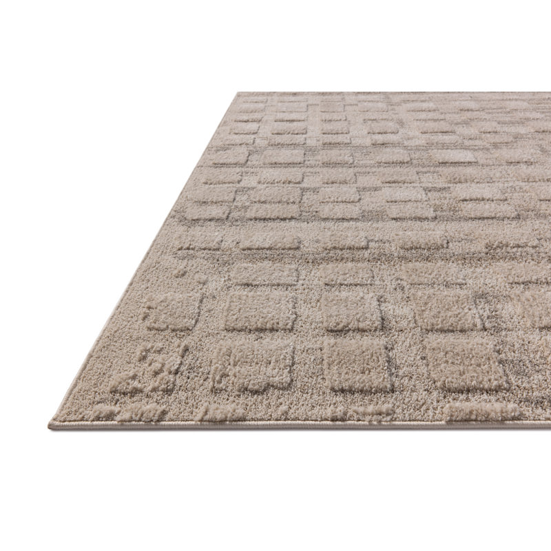 Tapis galet / beige Amber Lewis x Loloi Monty, Rectangle 6 pi 7 po x 9 pi 3 po