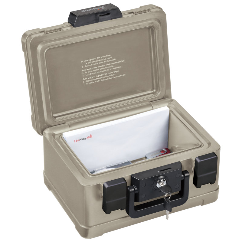 Fire And Water Chest Safe Box Lock, 0.15 CuFt