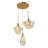 3- Light Creative Glass Flush Mount Pendant Light