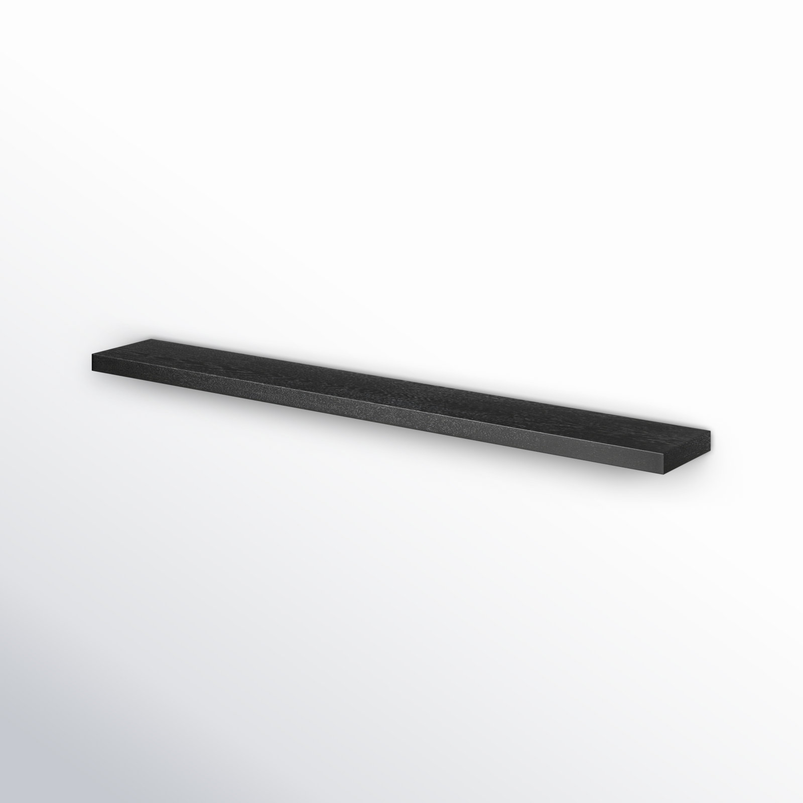 Sherice 75" Floating Shelf, 1.97" H x 74.81" W x 10.24" D, Matte Black