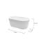 Baignoire de trempage autoportante de 56 po x 31 po