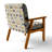 Minimalist Forest Animal Pattern - Upholstered Casual Accent Arm Chair-1443751184-1443751186