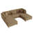 Seemab 5 - Piece Upholstered Camel Corduroy Modular Sectional with Pillow Back and Removable Ottoman-1373485814-1348314284