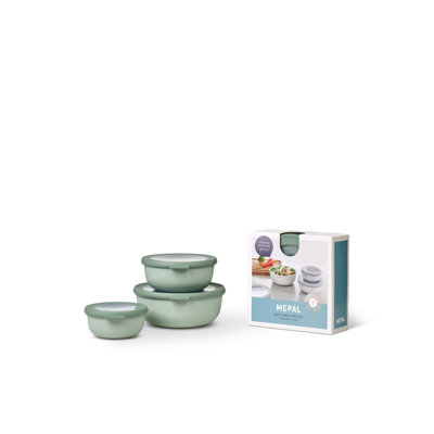 Cirqula Shallow Bowl Set – 6-Piece Round Food Storage, Made in Holland