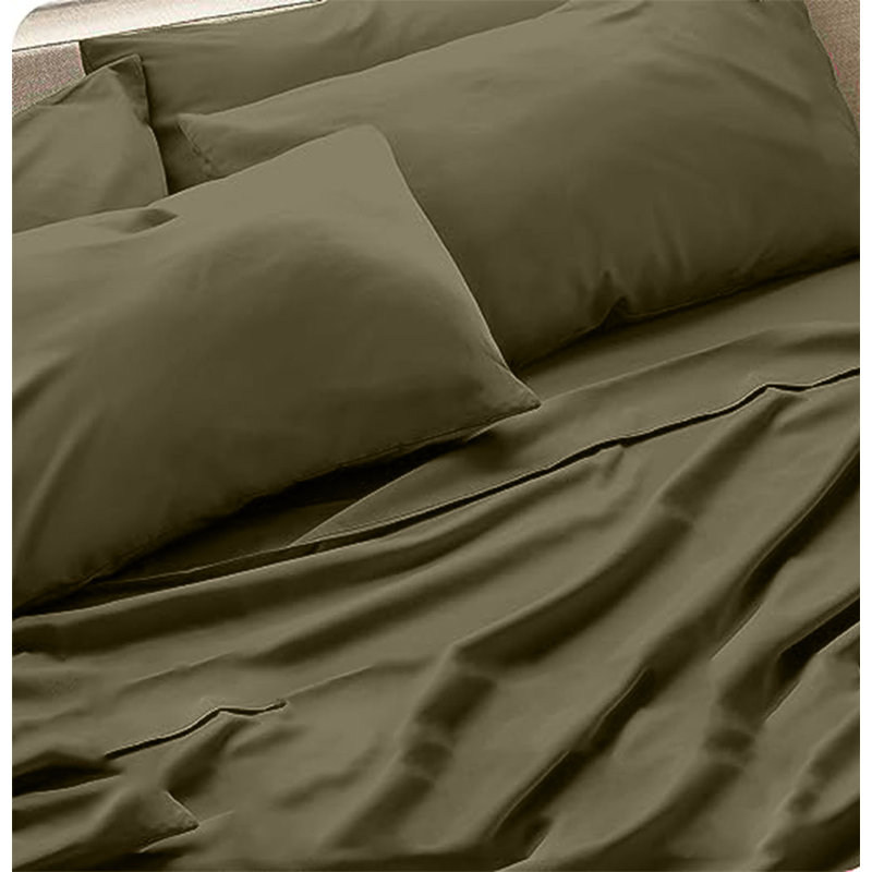 Ensemble de 6 valises pour chambre d'amis, Ensemble de draps pour taille de lit grand avec un, Sauge